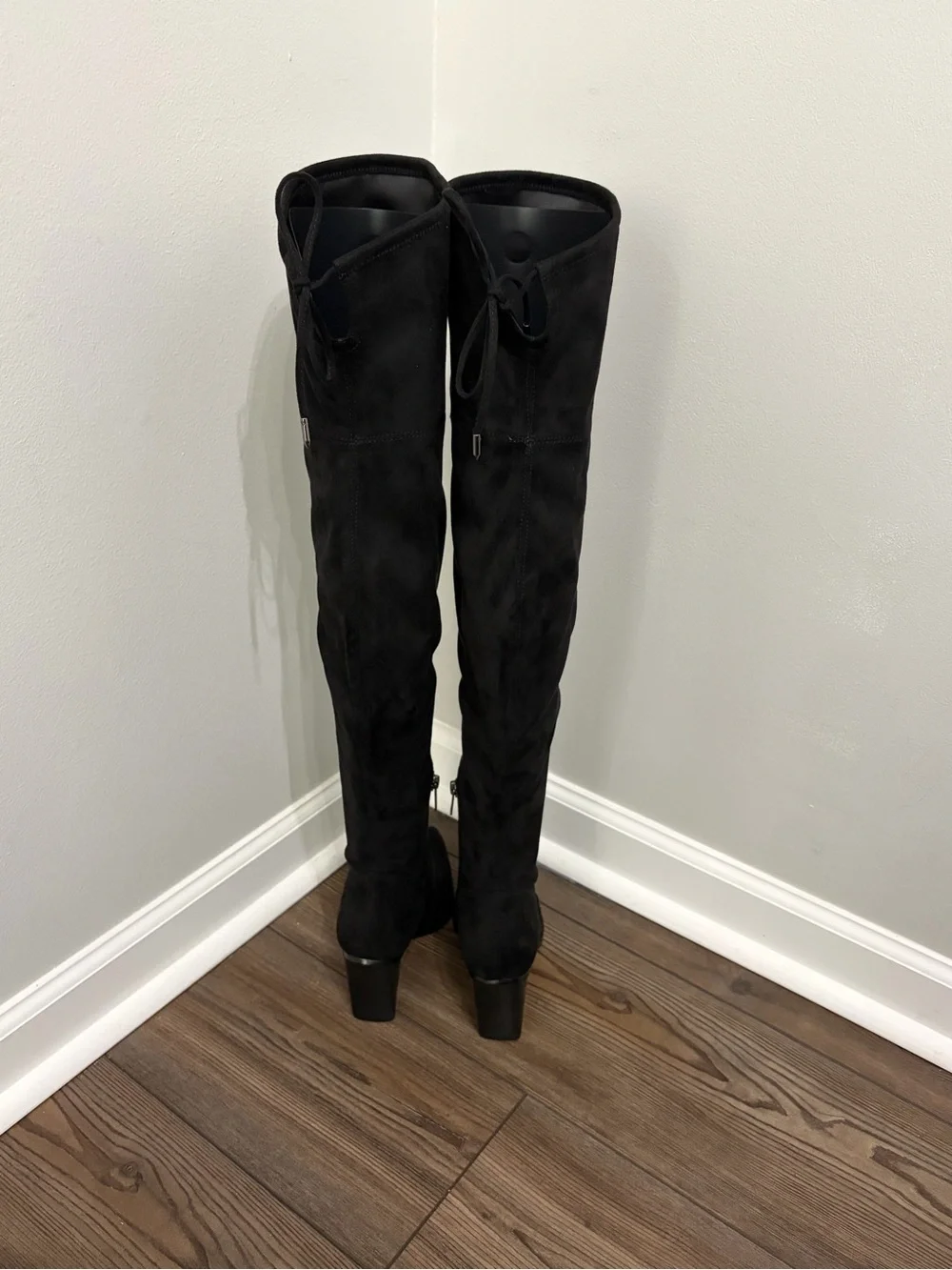 Marc Fisher Black Over-the-Knee Suede Boots